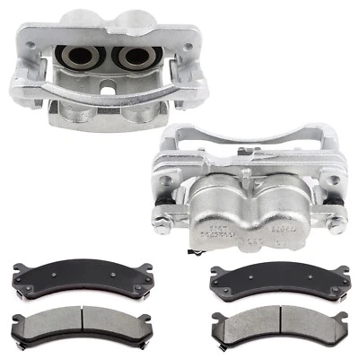 2X Front Brake Calipers And 4X Brake Ceramic Pads For 2003-2005 GMC Savana 2500 - Image 1 of 4