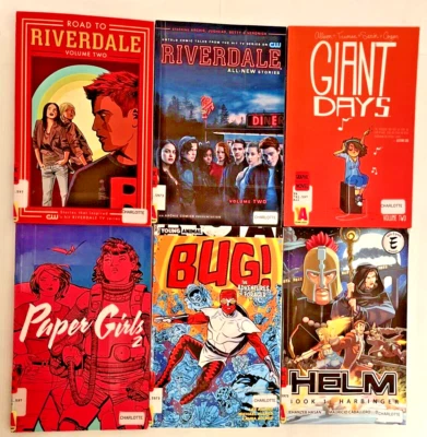 Riverdale, гигантские дни, бумаги девочек, жук! & Helm (лот из 6 графических романов Ex-Lib) - Изображение 1 из 4