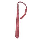 HUGO BOSS nœud cravate pour homme fabriqué en Italie rose rouge rayé 150cm authentique