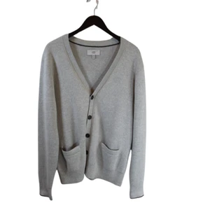 Jack Spade Cotton Cardigan Gray Black Button Up Sweater Size Mens Medium - Picture 1 of 4