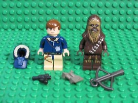 Lot 2 LEGO Star Wars 7749 Han Solo Minifigure Hoth Parka sw0253 Chewbacca HC88