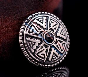 10X 1-1/8" Western Cross Metal Leathercraft Belt Saddle Tack Concho Black Bead - Picture 1 of 10