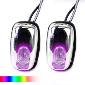 2x Colorful LED Light Windshield Washer Wiper Jet Water Spray Nozzle Ky - Picture 1 of 7