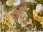 2.8y Vtg 70's MCM Floral Semi-sheer California Imports Int'l Fabric Brown Yellow