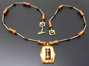 Collana vintage Pierre Cardin metà secolo mod anni 70 couture 30" - Foto 1 di 5