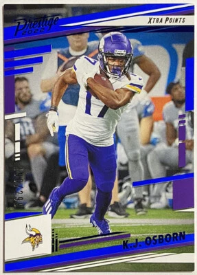 2022 Panini Prestige K.J. OSBORN Xtra Points #194 Blue Parallel SP /299 Vikings - Image 1 of 3