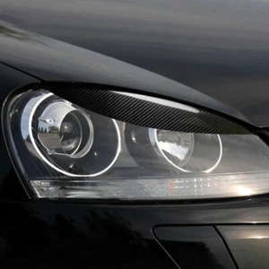 2*Car Black Headlight Eyelids Eyebrow Lid Trim Cover For VW GOLF MK5 GTI Rabbit - Picture 1 of 12