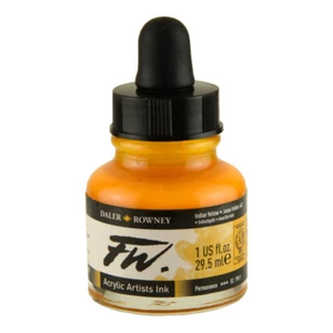 Fw Acrylic Artists Ink 1 Oz Indian Yellow - Picture 1 of 1