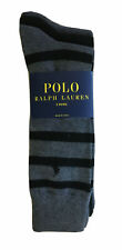 Mens Polo Ralph Lauren Casual Dress Socks 3 Pair Black / Gray
