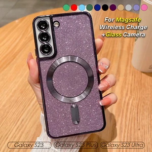 Coque pour Samsung Galaxy S25 Ultra S24 S23 S22+ Bling Glitter TPU Mag Safe - Photo 1 sur 30