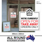 TAKE AWAY STICKER FOR SHOP WINDOW OR DOOR , OR SIGN LARGE TAKE AWAY STICKER SIGN