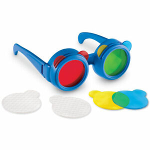 Colour Mixing Glasses for Children - 6 Coloured Lenses and Bug Fly Eye Lenses