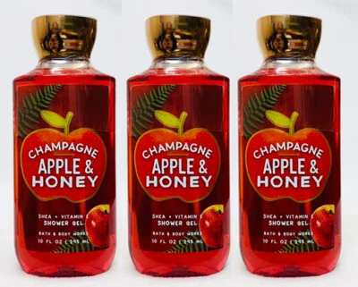 3 Bath & Body Works CHAMPAGNE APPLE HONEY  Body Wash Shower Gel 10 oz - Image 1 of 2