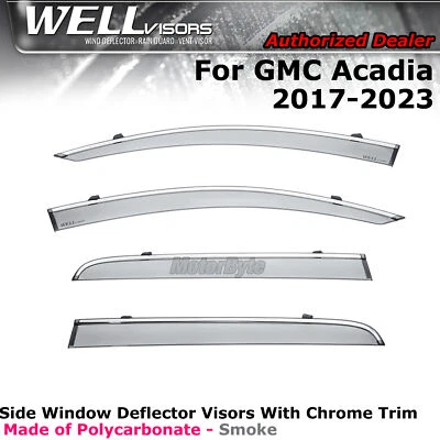 Viseras WELL para GMC Acadia protectores de lluvia 2017-2023 deflector de viento viseras de ventana Foto 1 de 4