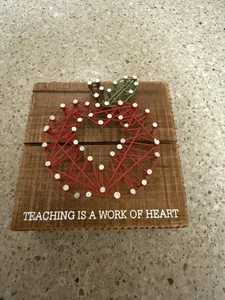 Primitives By Kathy Teaching Heart String Art Brand New - Picture 1 of 5