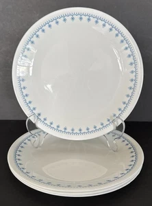 Corelle Snowflake Blue Garland Plates 8 1/2" by Corning Set of 4 Vintage 1970’s - Picture 1 of 11