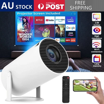 5G 4K Projector Smart HD LED WiFi Bluetooth HDMI USB Android Office Home Theater - image 1 of 4
