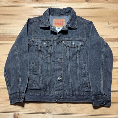 Chaqueta de Camionero Levis Tipo LLL Negra Denim Niños Lavado Oscuro - Talla Mediana (10-12) Foto 1 de 4