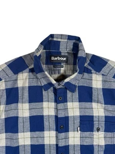 Barbour Men’s Blue Check Langness Long Sleeve Shirt - Size XL - Picture 1 of 11
