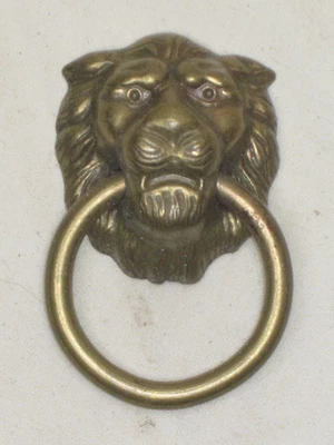 Perilla de cajón vintage tirador anillo colgante cabeza de león Amerock 888 individual Foto 1 de 4