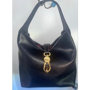 Dooney & Bourke Damas Lucca Guijarro Cuero Azul Marino Logo Lock Sac - Imagen 1 de 16