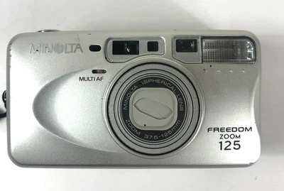 Minolta Freedom Zoom 125 35mm Point & Shoot Film Camera 37.5-125mm Lens Vintage - Image 1 of 4