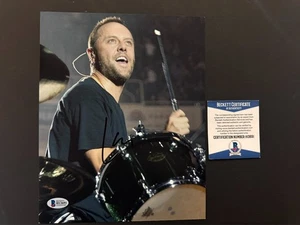 Lars Ulrich ¡Raro! Foto autografiada firmada Metallica 8x10 Beckett BAS certificado de autenticidad - Imagen 1 de 1