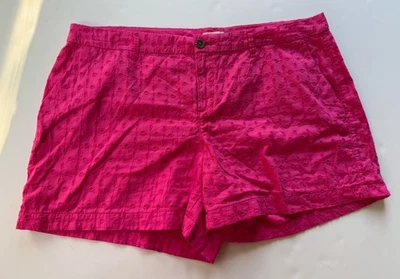 Pantalones Cortos Old Navy Para Mujer Talla 14 Rosa Brillante Ojales Caliente Algodón Forrado Preppy Foto 1 de 4