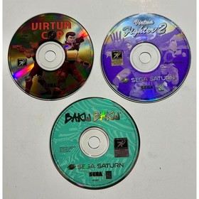 Sega Saturn Video Game Bundle Lot Works Nice Shape🔥Baku Virtua Fighter Cop