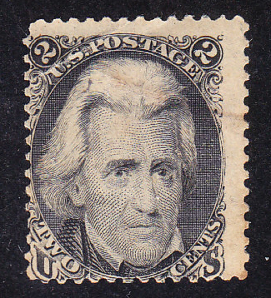 US Scott 73 Old 2c Jackson "Black Jack" M/H/OG CV $325 Foto 1 de 1