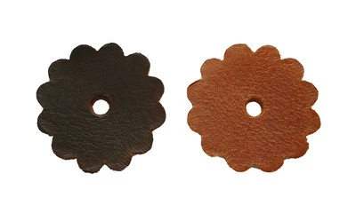 WESTERN HORSE Saddle Rosettes 100% Genuine Full Grain Leather Conchos w/hole - Image 1 of 2