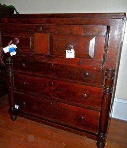 Mahogany Butler Desk Antique Dresser Chest American1880 - Picture 1 of 12