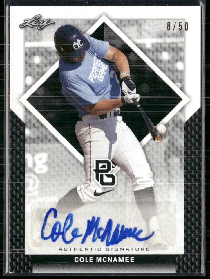 Cole McNamee 2016 Leaf Perfect Game Black Auto 8/50 - Image 1 of 2