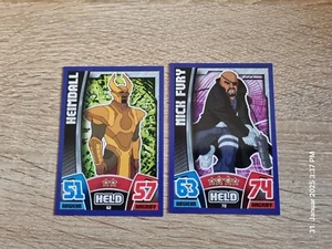 2 Topps Marvel Avengers Sammelkarten  - Nick Fury - Heimdall  -   (Hero Attax ) - Bild 1 von 1