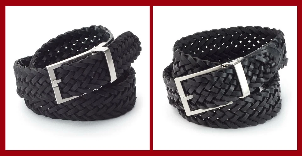 Chaps ~ Cinturón reversible trenzado tonal para hombre talla 32 $30 nuevo con etiquetas Foto 1 de 1