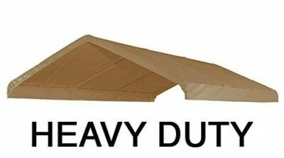 10X20 Heavy Duty Beige Canopy Top Cover with Valance Replacement Cover - Image 1 of 3