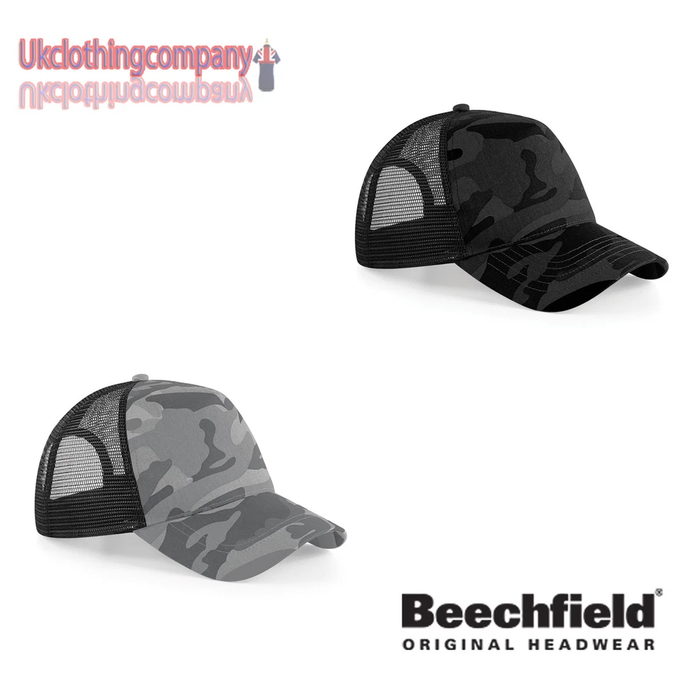 Beechfield Camouflage Casquette Camionneur Militaire Armée Forces Armées Chapeau - Photo 1/1