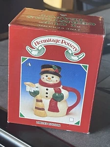 Hermitage Pottery Snow Man Tea Cup - Picture 1 of 6