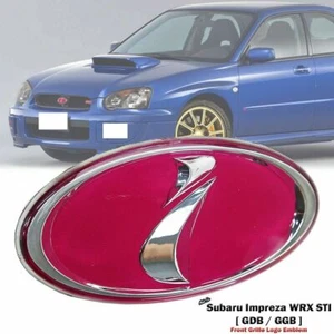 NEW ROSE pink/BLUE/BLACK i Front Grill JDM Emblem Badge fit GDB GGB - Bild 1 von 12