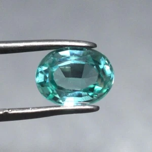 2,30 Kt 8,6x6,5 mm Oval Grün Saphirblau Labor Erstellt Korund VDO SGB7825 - Bild 1 von 4