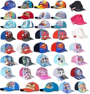 Boys Girls Hat Kids Children Baseball Cap Avengers Spiderman Paw Patrol Frozen - Picture 1 of 59