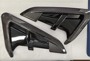 2pcs Carbon fiber style Side Fender Grille Air Vents Decorative panels For BMW - Picture 1 of 17