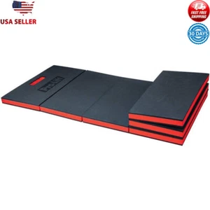 Compact Foldable Anti Fatigue EVA Mat Heavy Duty Water Resistant Black/Red New - Picture 1 of 4
