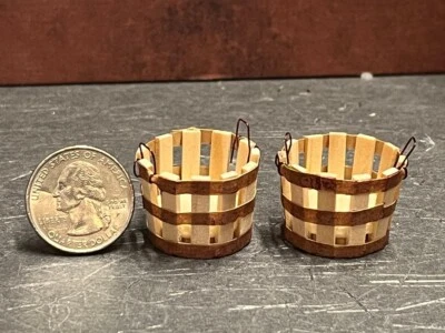 Dollhouse Miniature Produce Basket Set of 2 1:12 scale N221 Dollys Gallery - Image 1 of 2