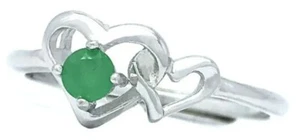 Real Natural Colombian Emerald In Silver Ring - Directly From Mines - Picture 1 of 7