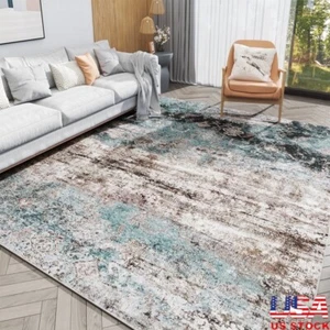 Machine Washable Area Rug Soft Non-Slip Abstract Vintage Carpet Living Room New - Picture 1 of 9