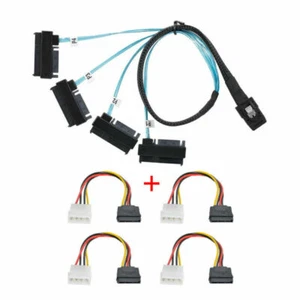 Cablecc SAS Disk Internal 36 Pin Mini SAS SFF-8087 Host to 4 SFF-8482 Target SAS - Picture 1 of 6