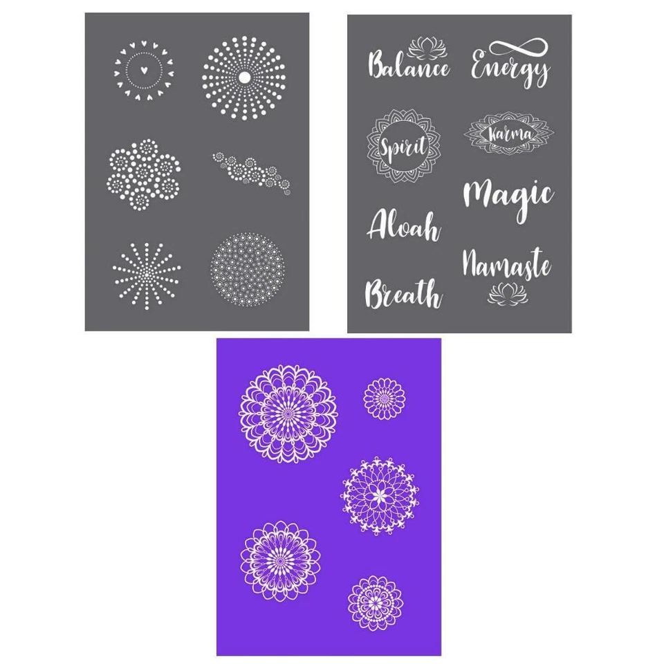 Siebdruck Schablone Wellness Asia Entspannung, zum Auftragen von Farbe, Rayher  - Bild 1 von 4