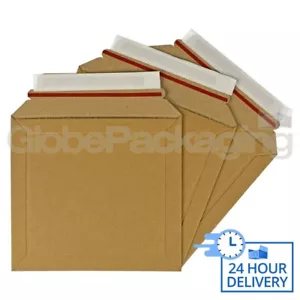 1000xBUSTE RIGIDE CARTONE TAGLIA 'CD' 180x180mm - SPEDIZIONE STILE AMAZON - Foto 1 di 5