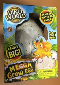 DINO WORLD Megga Grow Egg Place in Water Watch it Hatch Dinosaur